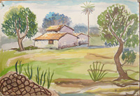 Water colour on paper sheet, Landscape