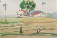Water colour on paper sheet, Landscape